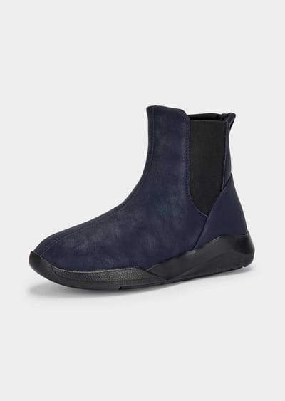Enkellaarsjes met rits - marine - Gr. 36 van Goldner Fashion