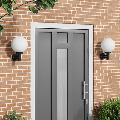vidaXL Buiten Wandlamp 2 st Zwart 28 x 25 x 38 cm