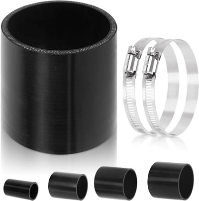 76mm ID Recht Koppeling Siliconen Slang 100mm Lengte 4-Lagig Versterkt met 2 Stuks RVS T-Bout Klemmen voor Hoge Prestaties en Betrouwbaarheid