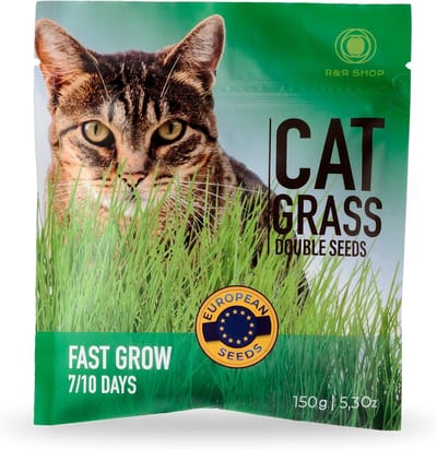 SnelShoppen - Catnip zaadmix, snelgroeiend voor een blije kat, hoogwaardige Europese zaden (150g), eenvoudig te kweken, stimuleert spijsvertering