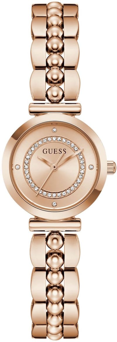Guess Leena Analoog Quartzhorloge Roségoudkleurig Kast Gemaakt Van 100% Roestvrij Staal En Een Band Van 100% Roestvrij Staal 26 GW0994L1, GW0994L2, GW0994L3, GW0994L4