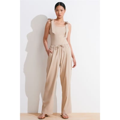 Brede Pijpen Crepe Broek