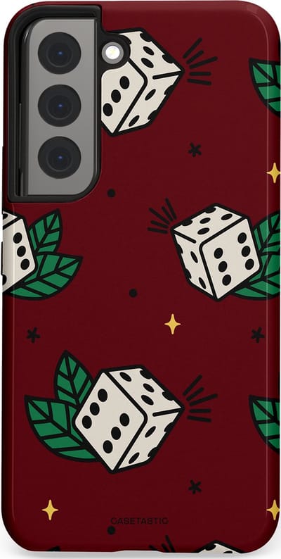 Casetastic Hoesje Geschikt voor Samsung S22 - Stijlvolle Beschermende Duo-layer Case - Casino zes