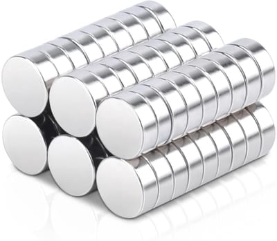 Set van 60 sterke kleine neodymium magneten 6 x 2 mm voor koelkast, whiteboard en knutselen