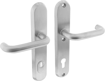 Intersteel Veiligheidsbeslag SKG*** profielcilindergat 92 mm met kerntrekbeveiliging achterdeurbeslag rvs geborsteld