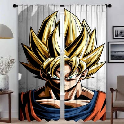 Keukengordijnen Kinderkamer D-Dragon-ballS Anti-muggengordijnen 2 Stuks Raamgordijn Shades Scheidingswand Tule voor Slaapkamer W50xH70cmx2pcs-CL
