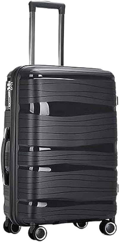 Reiskoffer Handbagage - Koffer met wielen - Weekendtrips - 3-cijferig combinatieslot - 20 inch - Zwart