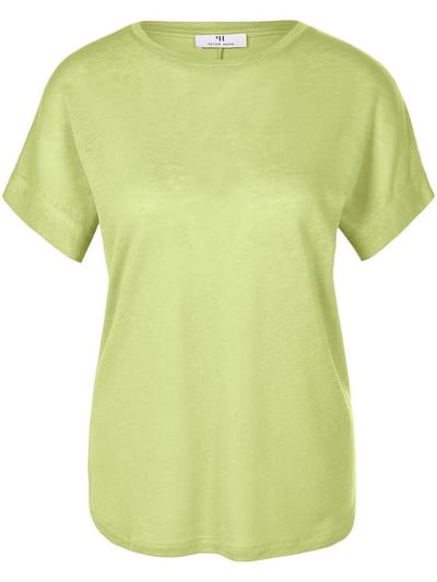 Shirt ronde hals en verbrede schouders Van Peter Hahn groen
