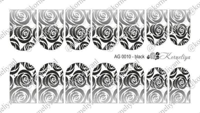 Korneliya Airbrush Waterdecal AG 0010 Black