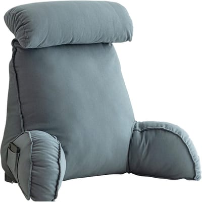 Leeskussen - Bedkussen Rugsteun - Ontspannen Lezen - Met Armleuningen - 75x40x58cm - Bruin