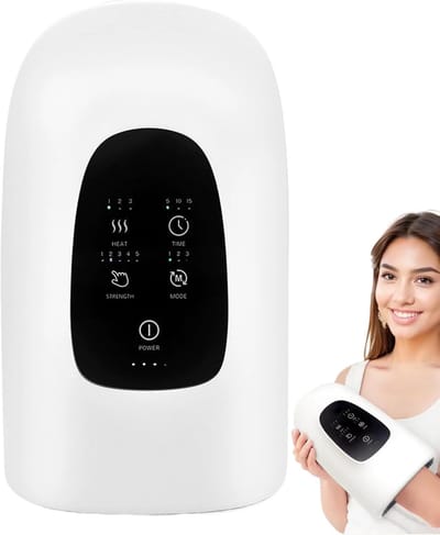 Handmassage Apparaat - Luchtdruk Massager - Spierherstel Bevorderen - Warmtecompressie Functie - 25 x 15 x 11 cm