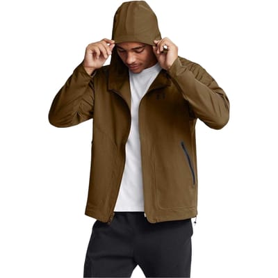 Under Armour Heren-trainingsjack met capuchon uit de Unstoppable-collectie (Bruin)