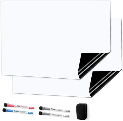 Wit Magnetisch Whiteboard voor Koelkast 50 x 30 cm - Ideaal voor Familie, Menu, en Herinneringen - Wasbaar en Flexibel Magnetisch Planner