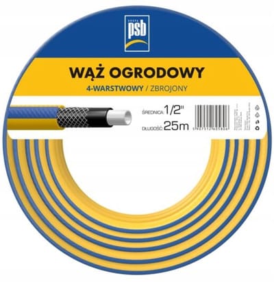 Tuinslang 25m 1/2" 4-laags - Flexibel, UV- en algenbestendig