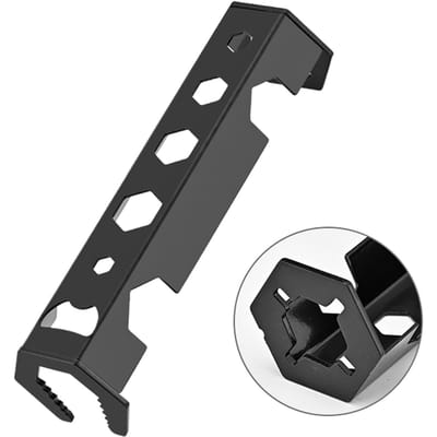 Clé à bassin multifonctionnelle 12 tailles Clé à évier Clé à robinet Outils de plomberie Tuyaux Plombiers Universel 12-in-1 noir