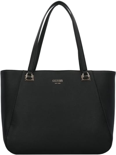 GUESS schoudertas shopper met laptopvak Calebra Tote Black zwart