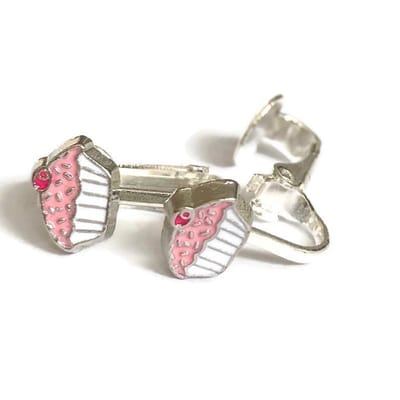 Clip Oorbellen Kinderen - Oorclips - Cupcake - Roze - Knopje - MNQ bijoux