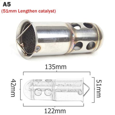 35mm 42mm 45mm 48mm 51mm 60mm Motorfiets Uitlaat Katalysator DB Killer Silencer Noise Sound Eliminator voor Akrapovic voor SC