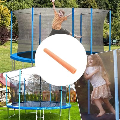 Trampoline Paalhoezen - Schuim Bescherming - Veilig Spelen - Waterdicht Schuim - 254 cm Diameter - Oranje