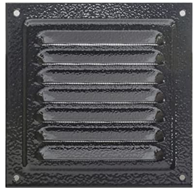Ventilatierooster Metalen 12,5 x 12,5 cm - Zwart