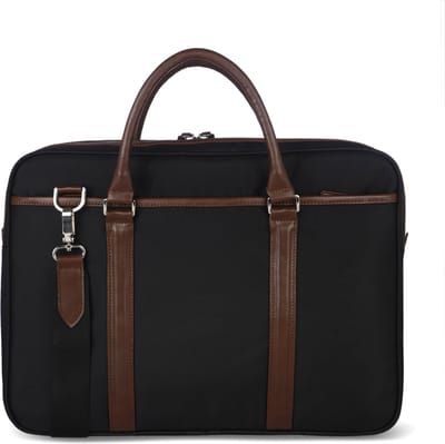 Phoenix Werktas - Laptoptas - Professional Briefcase - Schoudertas - Crossbodytas - Crossbody bag - Office bag - Kantoortas - Shoulder bag - Black Brown - 8L