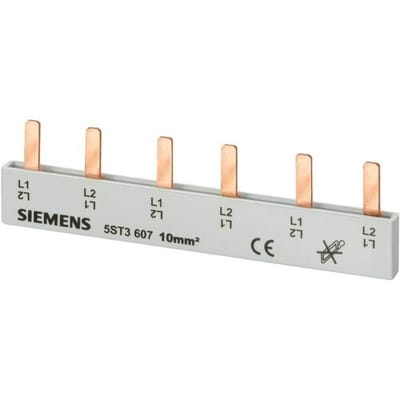 Siemens 5ST3608 Male verzamelrail, 10 mm2 aansluiting: 6x 2-fasig contactveilig Penverzamelrail 10 stuk(s)