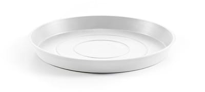 Ecopots Saucer Round - Pure White - Ø36,5 x H3,5 cm - Ronde witte onderschotel met waterreservoir