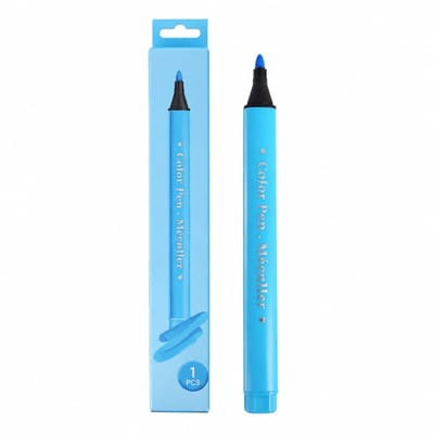 Aquarelpotlood voor kinderen - lichtblauw - wasbare vulling met grote inhoud - enkele pen - basisverpakking