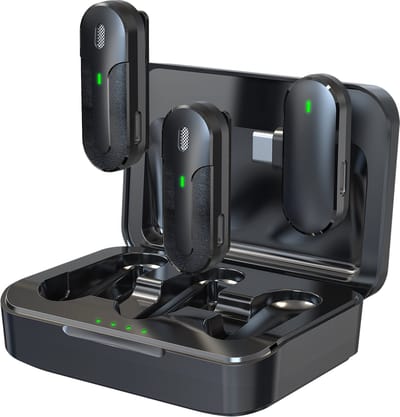 Draadloze lavaliermicrofoon, clip-on microfoon voor opname, TikTok, Live Stream