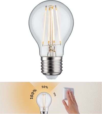 Paulmann 28571 LED-lamp Energielabel F (A - G) E27 8 W Warmwit (Ø x h) 60 mm x 108 mm 1 stuk(s)