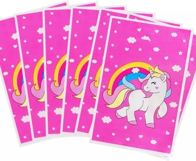 akyol - Uitdeelzakjes Unicorn | 10 stuks | Traktatie zakjes voor Uitdeelcadeautjes | Uitdeelzakjes Kinderfeestje | Kinderen | Cadeau | Verjaardagen | roze | eenhoorn