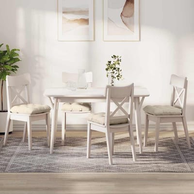 vidaXL - Zitkussens - 4 - st - Corduroy - stof - Crèmekleurig - 40 - x - 40 - cm