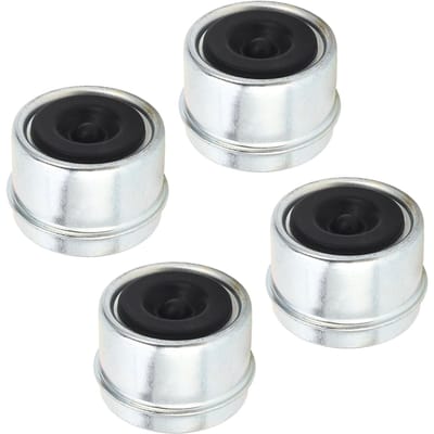 4 stuks 1.98in Trailer Lager Stofkap Trailer As Oliekap met Rubber Pluggen voor 2000 tot 3500 Lbs Trailer Wielnaven white
