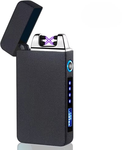 THAR - Plasma Aansteker – USB Oplaadbaar – Vuurwerk en Sigaretten Aansteker - Mat Zwart