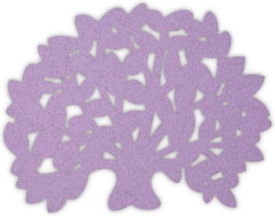 Boom vilt onderzetters - Lila - 6 stuks - 11 x 10 cm - Tafeldecoratie - Glas onderzetter - Cadeau - Woondecoratie - Woonkamer - Tafelbescherming - Onderzetters Voor Glazen - Keukenbenodigdheden - Woonaccessoires - Tafelaccessoires