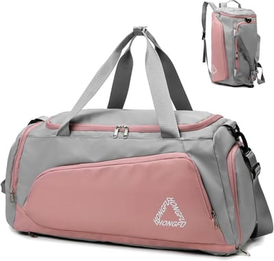 Thijox - Sporttas Dames 45L Waterdichte Reistas met Schoenenvak, Weekender Travel Gym Duffle Bag, Rugzak, Zwemtas, Saunatas voor Fitness, Sport, Reize