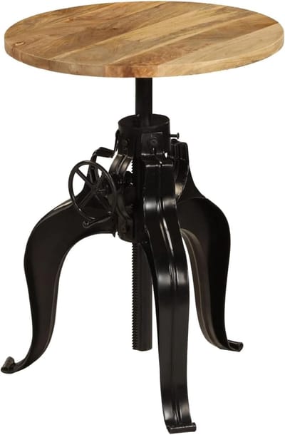Bartafel Mangohout - Barmeubel Hout - Eten en Drinken - In hoogte verstelbaar - 60 x (76-110) cm - Bruin