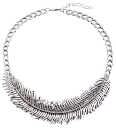Behave - Korte ketting met glassteentjes - Antiek zilverkleur - Verlengketting