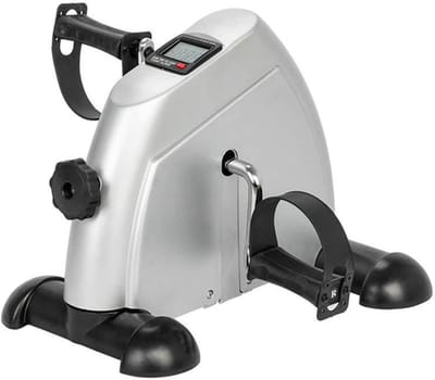 Mini Pedaal Trainer - Oefenapparaat - Thuis Fitness - Instelbare Weerstand - 40x35x31.5cm - Zilver