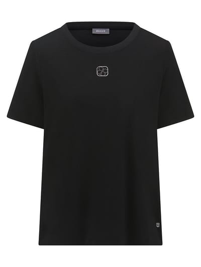 Shirt ronde hals Van BASLER zwart
