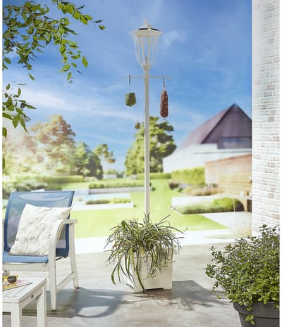 Luxform Westminster lantaarnpaal - zonne-energie 200cm - 1 stuk - zwart wit of brons met plantenbak