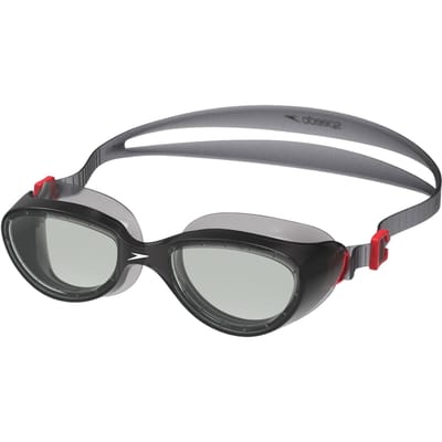 Speedo Futura Hydrospex Zwembril - Comfortabele Duikbril Volwassenen - Anti condens & UV-bescherming - Recreatieve Zwembril met Verstelbare Band - Zwart/Grijs