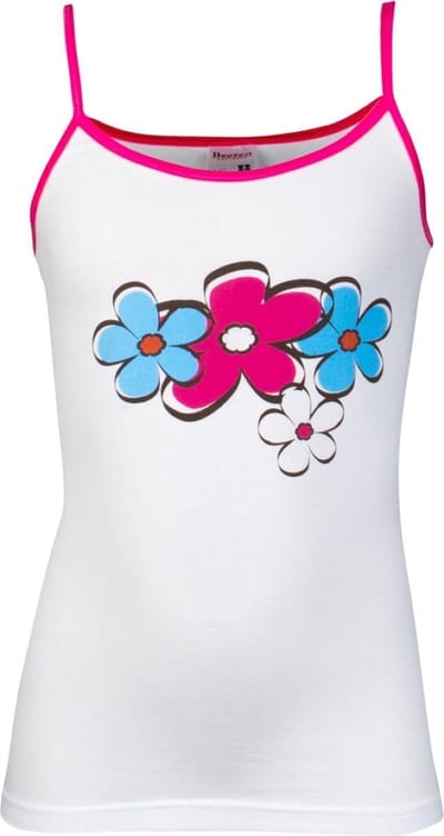 Beeren Bodywear Meisjes Singlet - 1 stuk - CO/EA - Wit - Maat 98/104