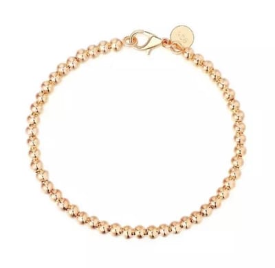 Jomide Armband roségoud kralen - 20 cm - Dames