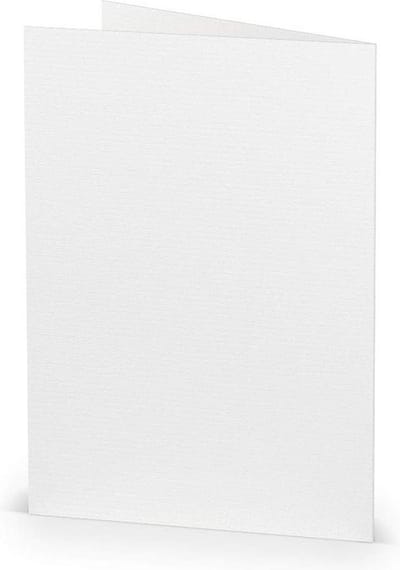 Wit geribbelde vouwkaarten DIN A6 220 g/m² - 100 stuks