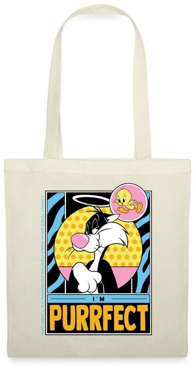 Looney Tunes Sylvester I'm Purrfect Grappig Citaat Tas Van Stof Schoudertas