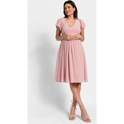 Seraphine Maternity Mini Dress Blush Maat: 10 | Jurken Outlet | Dames | Roze