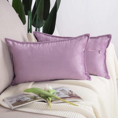 Decoratieve Kussenslopen - Fluwelen Hoezen - Interieur Verfraaien - Super Zacht - 30x50 cm - Violet