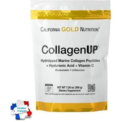 Marine collageen poeder - California Gold Nutrition - Hoge absorptie - Met vitamine C - Hyaluronzuur