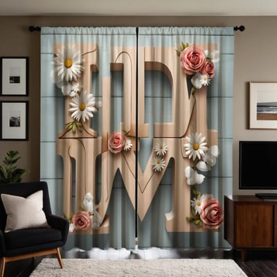 2 Stuks HD Digitaal Geel Stropdas Mode Goud Blad Gordijnen Huis Decoratie Stijl Decoreren Woonkamer Slaapkamer Roede Gordijn E W52H63inchW132H160cm beige